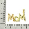 Mother's Day Real 18K Gold Plated Brass Micro Pave Cubic Zirconia Pendants KK-H472-06C-G02-3