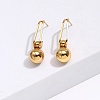 304 Stainless Steel Dangle Stud Earrings JK7797-1