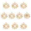 10Pcs Brass Solar Eclipse Pendants KK-BC0013-13-1