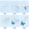 SUNNYCLUE DIY Butterfly Dangle Earring Making Kits DIY-SC0016-52-4