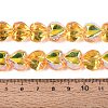 Electroplate Transparent Glass Beads Strands EGLA-N056-01A-10-4