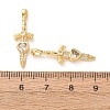 Brass Micro Pave Clear Cubic Zirconia Pendants KK-A304-27A-G-2