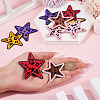 10Pcs 10 Styles Polyester Leopard Print Embroidery Cloth Iron on/Sew on Patches PATC-TA0001-58-8