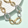 304 Stainless Steel Oval Link Chain Bracelets for Women BJEW-D456-05GP-02-3