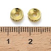 Flat Round Brass Micro Pave Clear Cubic Zirconia Beads KK-A276-08G-3