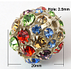 Brass Rhinestone Beads RB-Q165-9-2