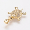 Brass Micro Pave Cubic Zirconia Pendants X1-ZIRC-G104-23G-2