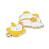 Light Gold Tone Alloy Enamel Pendants ENAM-C013-01F-3