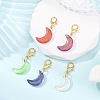 Glass Moon Pendant Decorations HJEW-JM04367-01-2