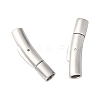 Tarnish Resistant Column 304 Stainless Steel Matte Bayonet Necklace Clasps LS-STAS-I013-4mm-A-3