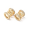 Brass Micro Pave Cubic Zirconia European Beads KK-M233-46G-3