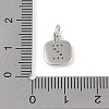 Rack Plating Brass Micro Pave CLear Cubic Zirconia Charms KK-E110-14P-Z-3