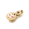 304 Stainless Steel Enamel Rhinestone Pendants STAS-E531-14G-2