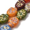 Painted Glass Beads Strands GL-CBA8EF0-01-1