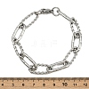 304 Stainless Steel Paperclip Chain Bracelets for Women Men BJEW-Z143-24P-5