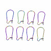 304 Stainless Steel Hoop Earrings Findings Kidney Ear Wires STAS-N098-006-1