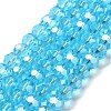 Electroplate Glass Bead Strands X-EGLA-R015-8mm-12-5