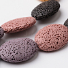 Natural Lava Rock Bead Strands G-O126-03-1