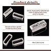 304 Stainless Steel Waist Belt Keeper Rings STAS-WH0044-31-4