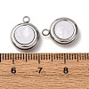 304 Stainless Steel Resin Pendants STAS-P406-15C-P-3