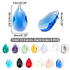 AHADERMAKER 104Pcs 13 Colors Faceted Teardrop Glass Pendants GLAA-GA0001-40-2