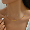 Stainless Steel Simple Thin Collar Necklace QV1917-1-2