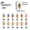 24Pcs 12 Colors KC Gold Plated Alloy Pendants FIND-TA0003-71-11