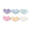 Flocking Opaque Acrylic Heart Beads OACR-T030-13M-3