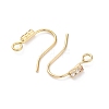 Brass Micro Pave Clear Cubic Zirconia Earring Hooks KK-Z084-10G-2