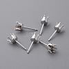 925 Sterling Silver Stud Earrings Findings STER-I005-16P-2