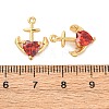 Brass Micro Pave Cubic Zirconia Pendants KK-F895-03G-3