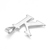 Non-Tarnish 304 Stainless Steel Pendants STAS-F106-95P-K-2