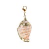 Golden Electroplated Conch Shell Big Pendants HJEW-JM00352-03-2