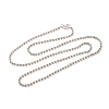 1.5mm Rack Plating Brass Ball Chain Necklaces for Women Men MAK-L044-63P-1