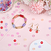 100Pcs 10 Colors Transparent Spray Painted Glass European Beads GLAA-SC0002-98-4