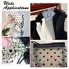Polyester Heart Pattern Mesh Fabric SENE-WH0003-46-7