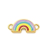 304 Stainless Steel Enamel Rainbow Connector Charms STAS-B085-32G-1