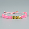 Vintage Glass Seed Beads Braided Bead Bracelets KV1766-9-1