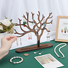 Tree Shaped Wood Jewelry Earring Display Stands DJEW-WH0816-002-3