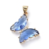 Brass Micro Pave Clear Cubic Zirconia Pendants ZIRC-P079-D01-05-1