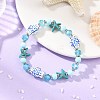 Natural Howlite Beaded Bracelets BJEW-JB14227-1