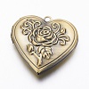 Brass Locket Pendants KK-N0116-009AB-1