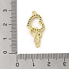 Rack Plating Brass Micro Pave Clear Cubic Zirconia Heart Infinity Connector Charms KK-C052-42A-G-3