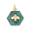 Brass Enamel Charms KK-G522-11G-1