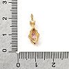 Brass Micro Pave Cubic Zirconia Pendants KK-F901-02C-G-3