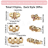 SUNNYCLUE 30Pcs 3 Styles Brass Micro Pave Cubic Zirconia Multi-Strand Links KK-SC0004-23-2