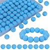 80Pcs Round Silicone Focal Beads SIL-SZ0001-24-10-1