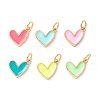 Rack Plating Brass Enamel Charms KK-D073-27G-1