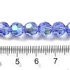 Electroplate Transparent Glass Beads Strands LS-EGLA-A035-T8mm-L14-4