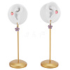 DELORIGIN 2Pcs 2 Styles Resin Ear Shaped Earring Stud Display Stands EDIS-DR0001-04-1